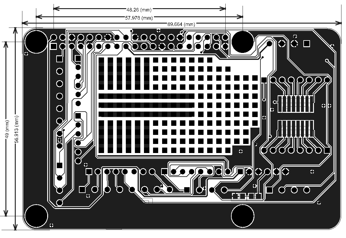 Raspberry Pi 2 Model B prototyping shield pinout